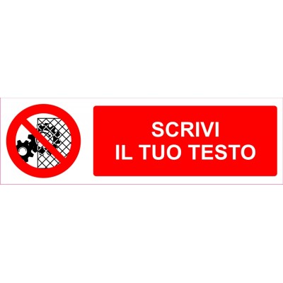 ADESIVI DIVIETO CON TESTO