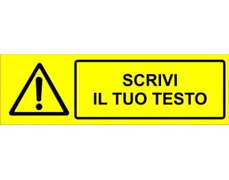 ADESIVI PERICOLO CON TESTO